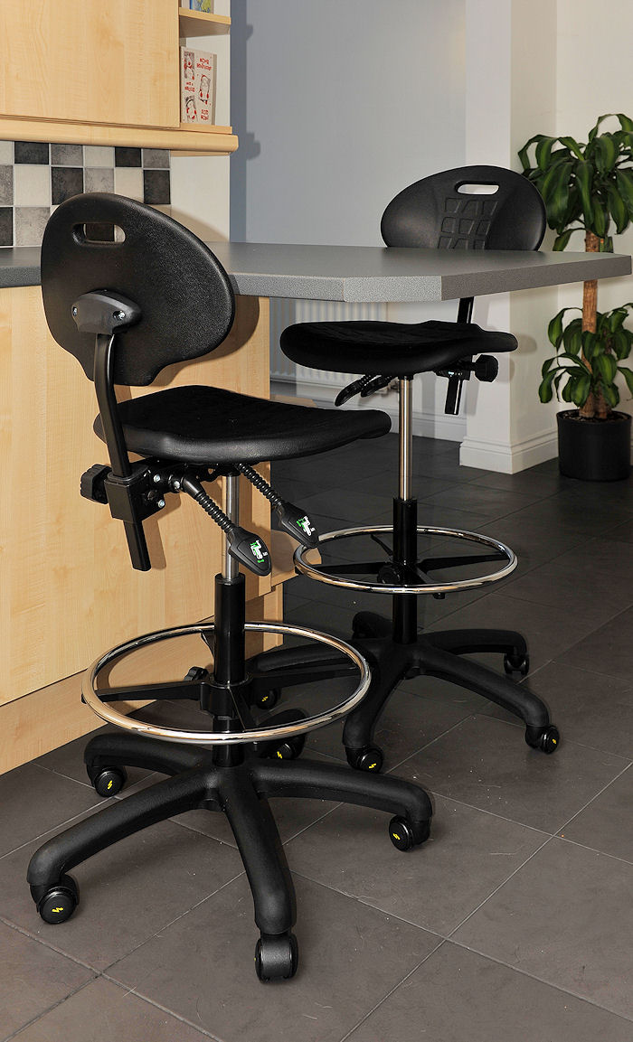 Tall chairs in kitchen