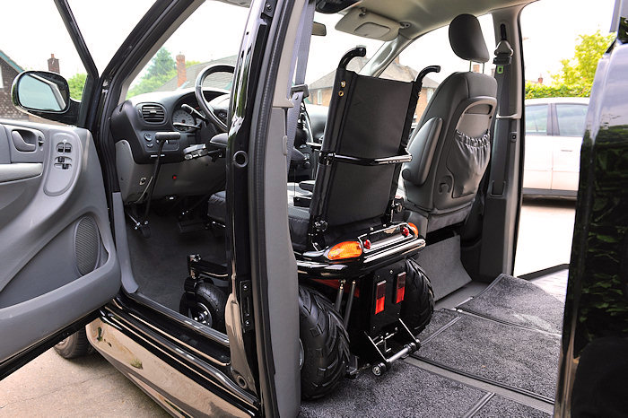 wheelchair driver in position