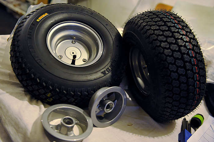 Powder coated wheelchair wheels!