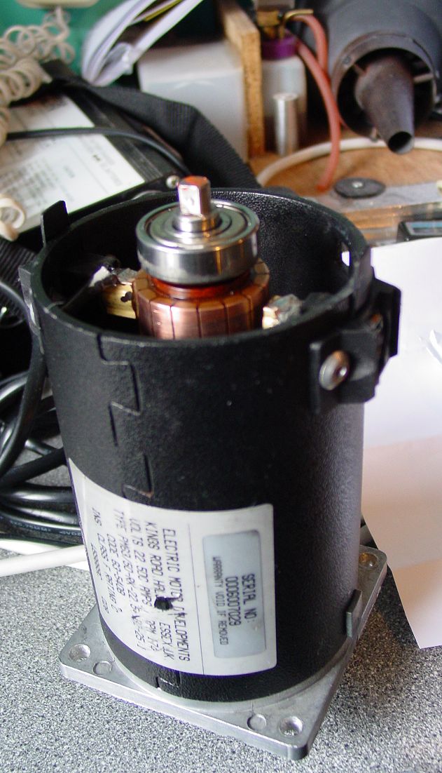 motor brushes in a powerchair motor