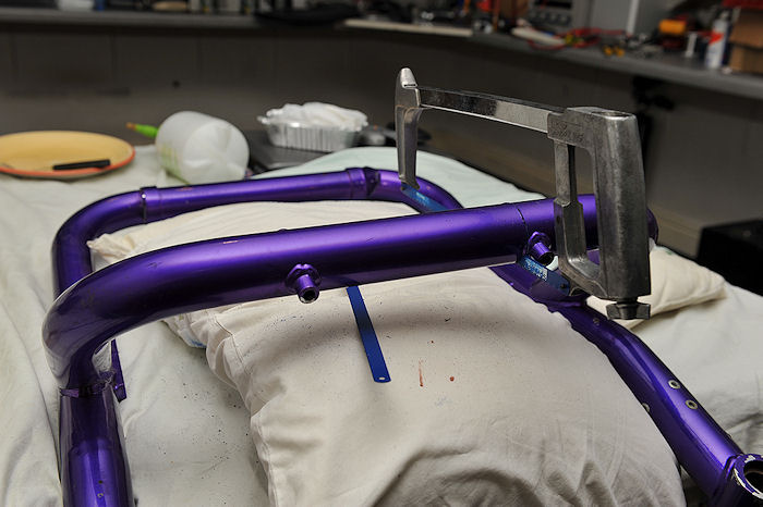 wheelchair frame ready to cut