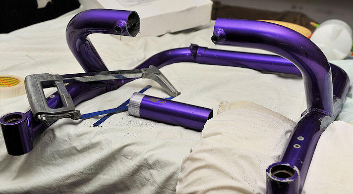 Wheelchair frame cut