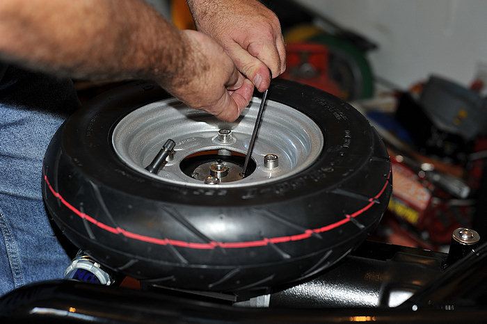 fitting wheel to adapter plate