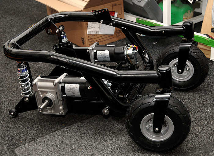 assembled powerchair frame