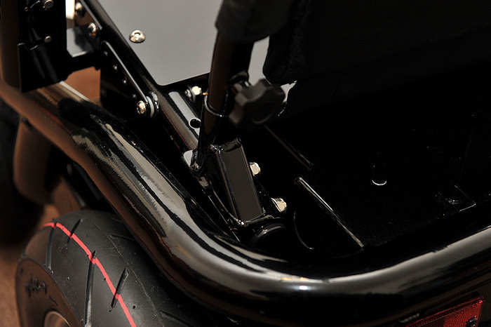 Detail of powered wheelchair