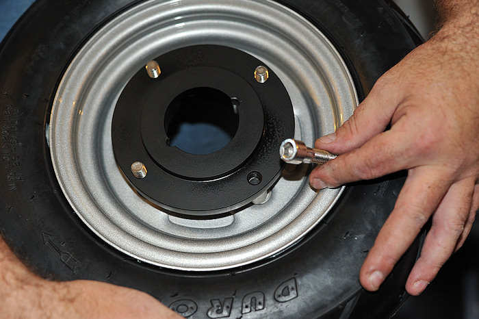 wheel fitted to adapter