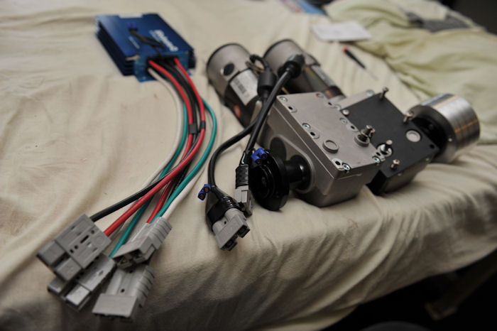 Controller and motors fitted with new connectors