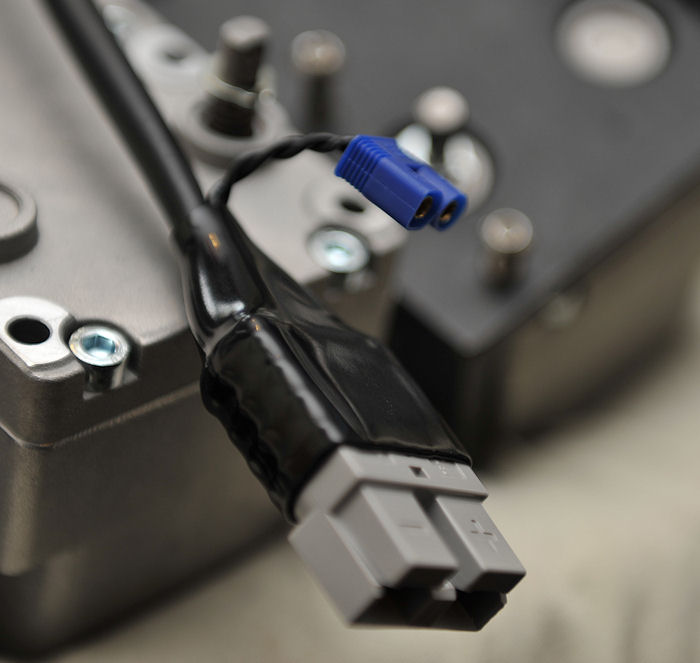New motor connectors close up